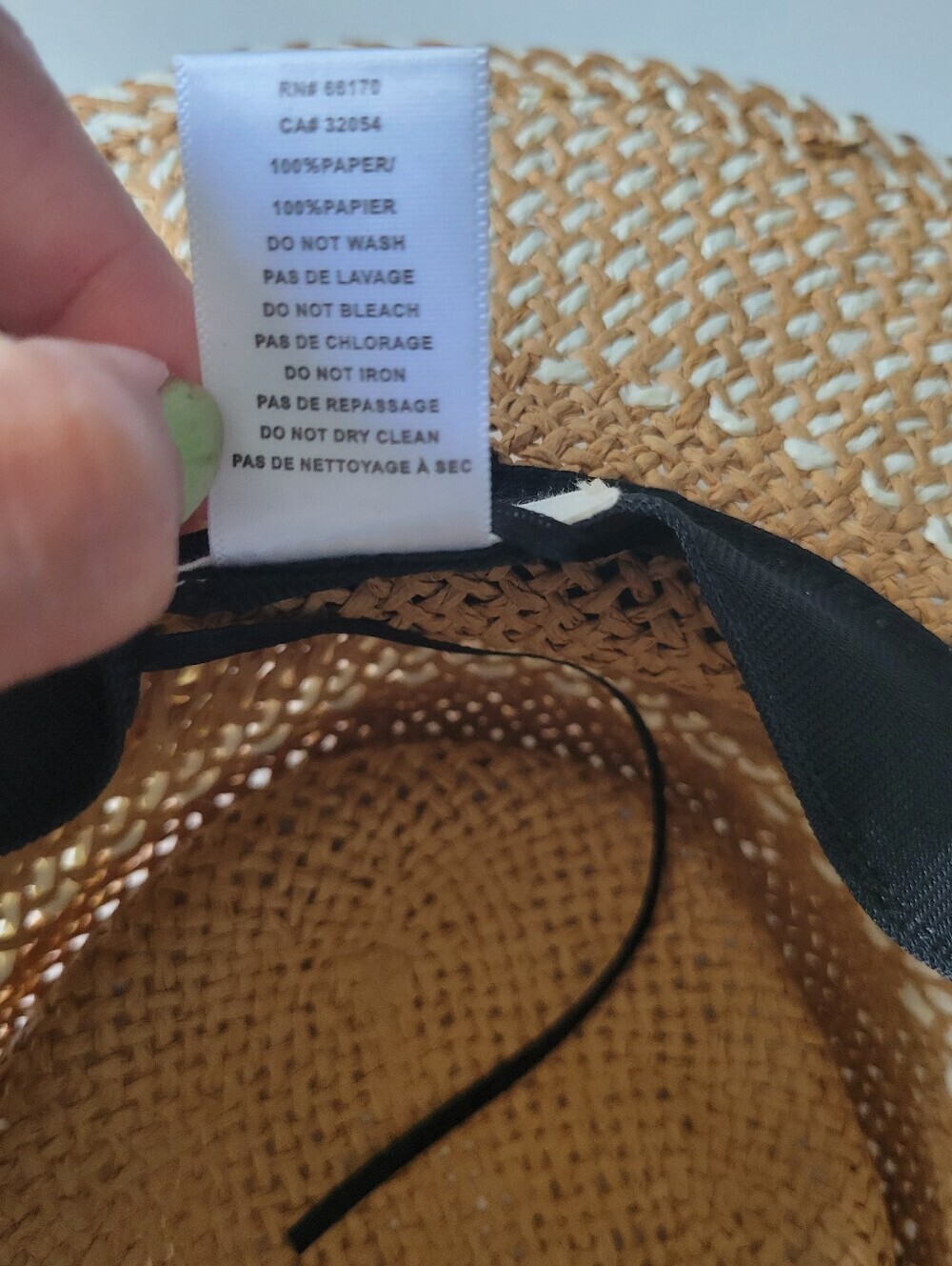 by Anthropologie Woven Straw Sun Hat with Black Band and White Accents - Picture 6 of 14